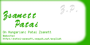 zsanett patai business card